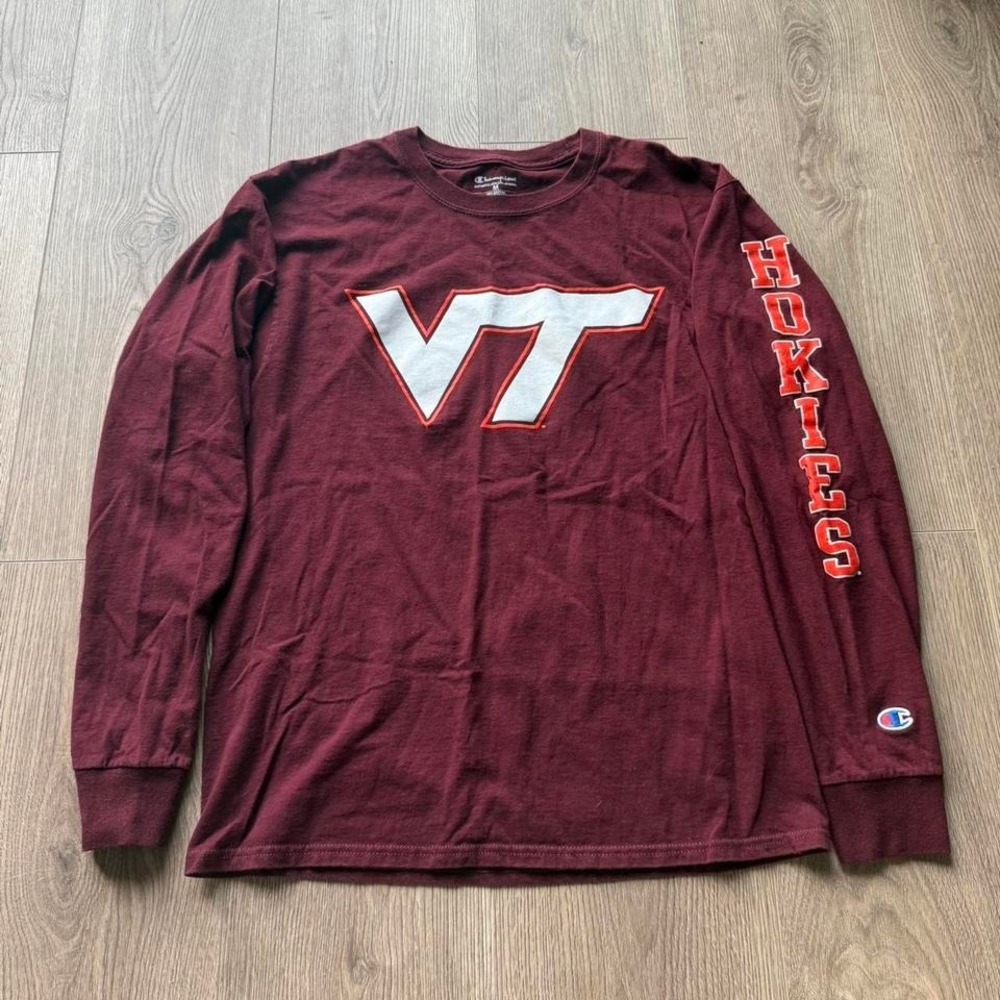 Virginia‎ Tech Hokies Long Sleeve Shirt Men's M Champion VT NCAA Football